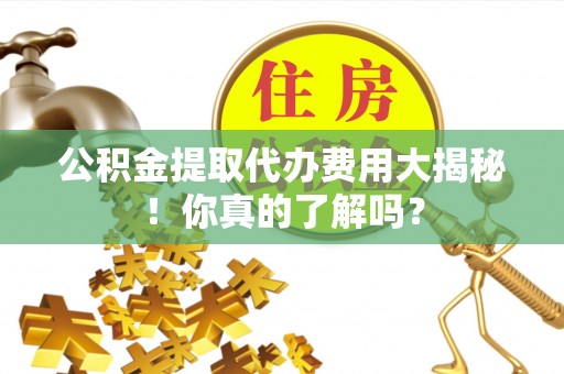 巴林右旗公积金提取代办费用大揭秘！你真的了解吗？